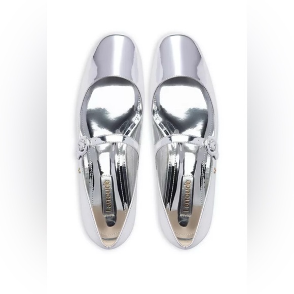 Larroude Blair Ballet Flat In Silver Specchio 8 - Picture 4 of 15